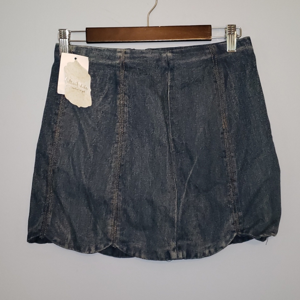 NWT Altar'd State Dark Denim Mini Skirt